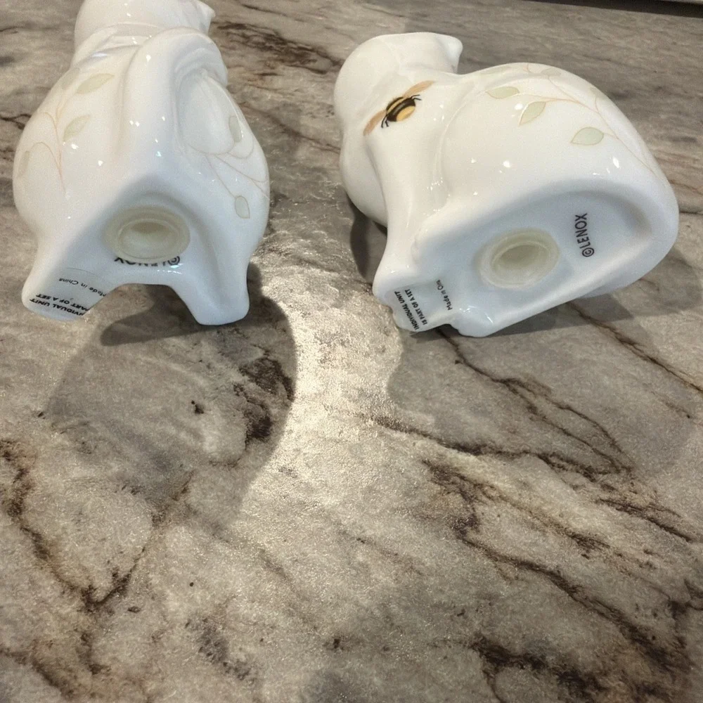 Lenox Butterfly Meadow Figural Kitten Salt and Pepper Set NWOB